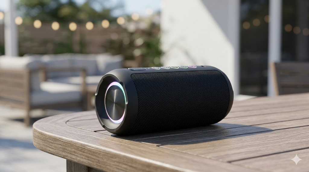 Ortizan X10 portable Bluetooth speaker with LED lights