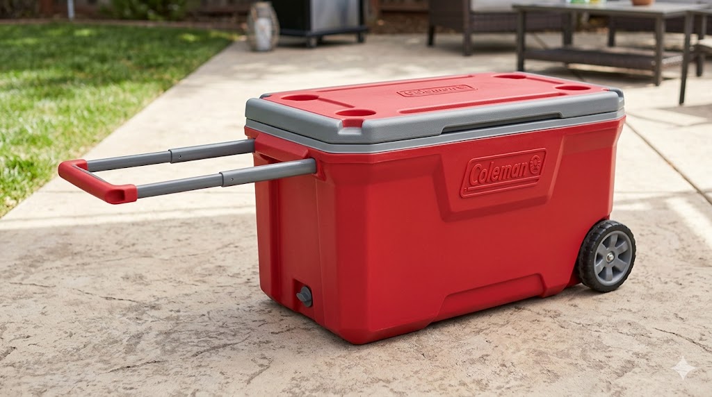 Coleman 100qt Steel-Belted wheeled cooler