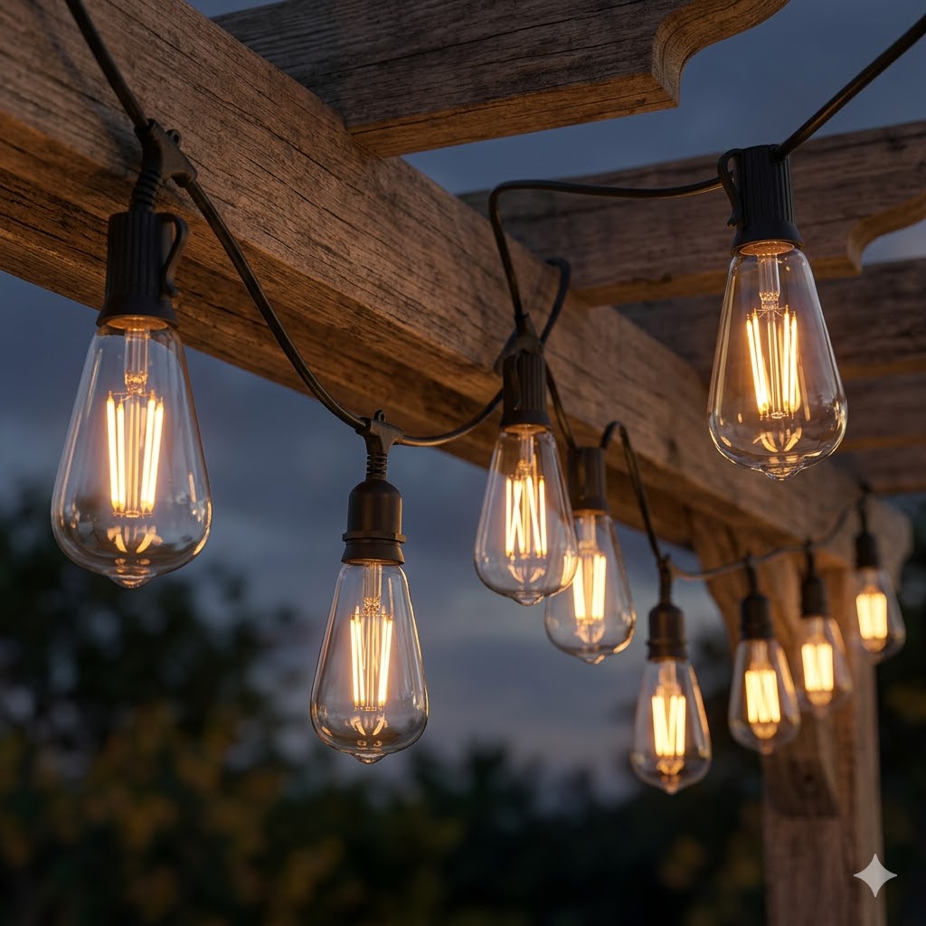 addlon 48FT LED outdoor Edison string lights