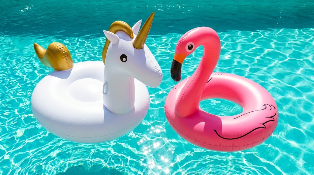 Jasonwell unicorn and flamingo pool floats 2-pack